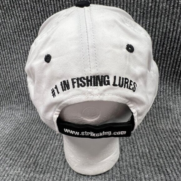 Strike King Autographed Baseball Cap By Mark Rose White‎ Hat Adjustable Fishing - Picture 5 of 14